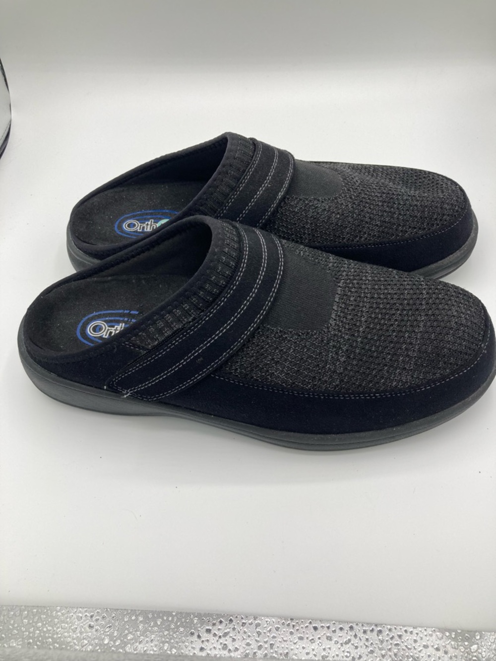 Orthofeet Hudson 334 Men’s Size  10.5 2E Black Diabetic Comfort Slipper Clog